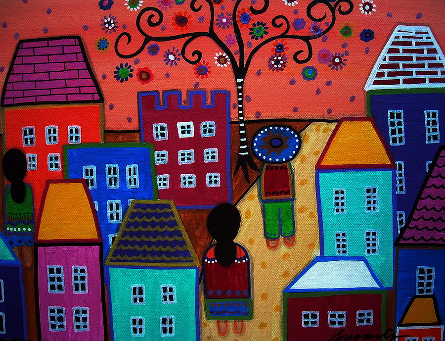 Mexican Town #16 Painting by Pristine Cartera Turkus
