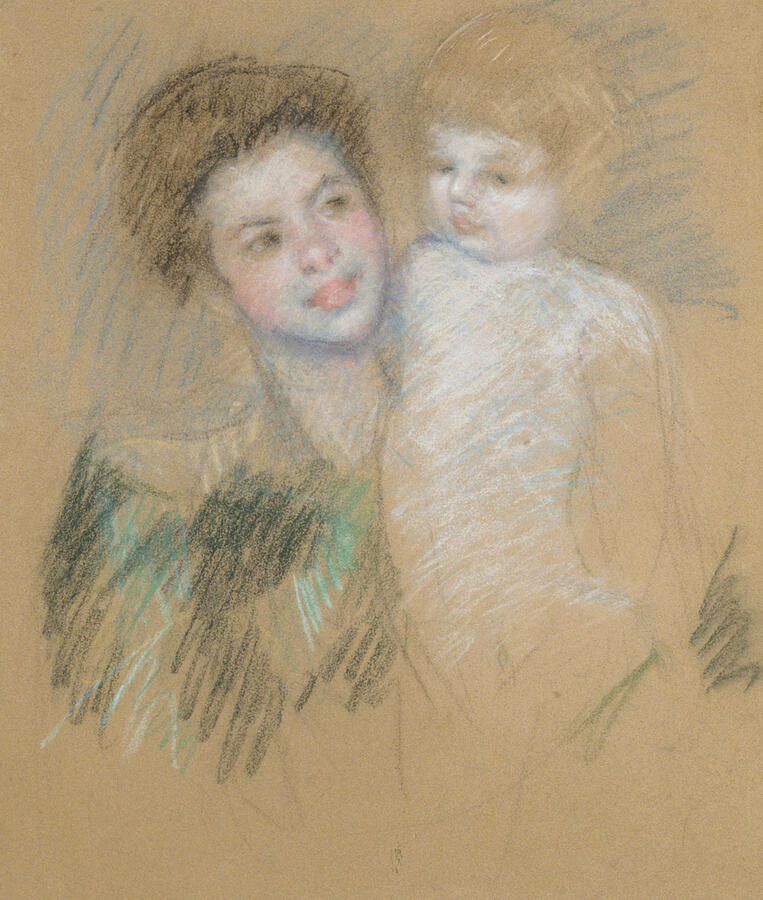 Mother and Child, by 1926 Pastel by Mary Cassatt