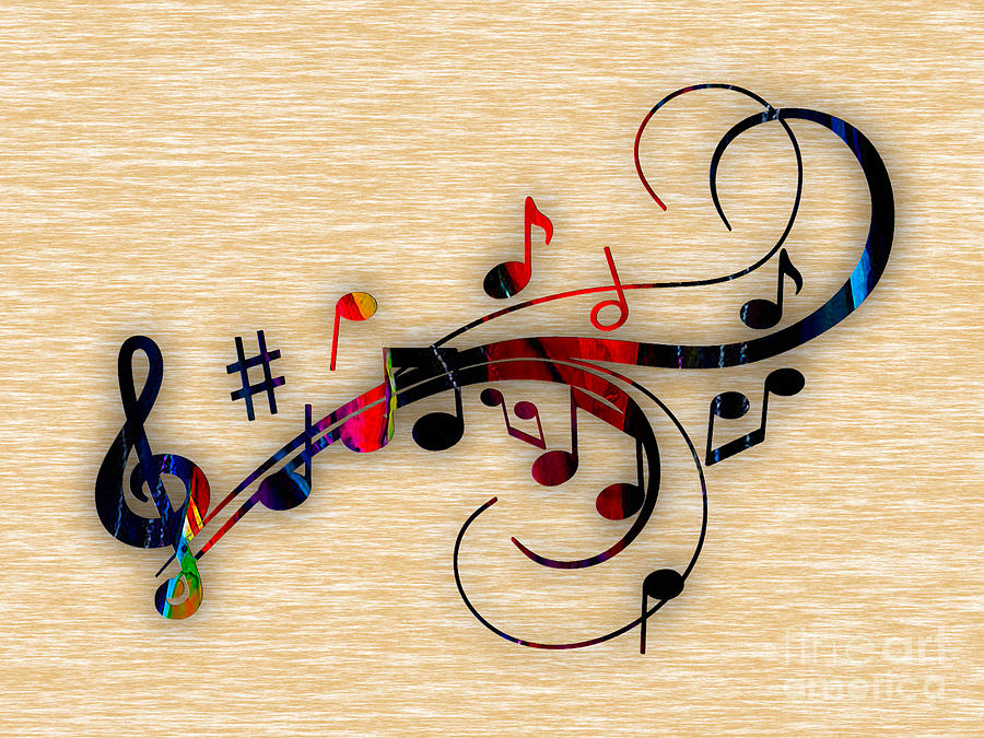 Music Mixed Media - Music Flows Collection #15 by Marvin Blaine