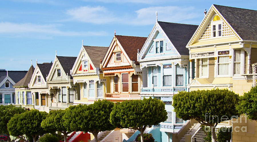 Painted Ladies in San Francisco #16 Pastel by ELITE IMAGE photography By Chad McDermott