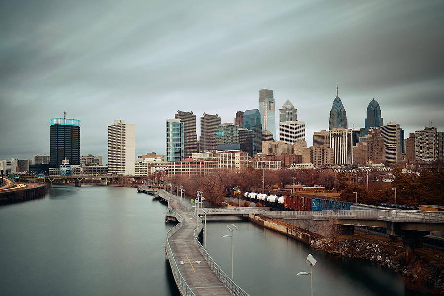 Philadelphia Skyline #16 Photograph by Songquan Deng