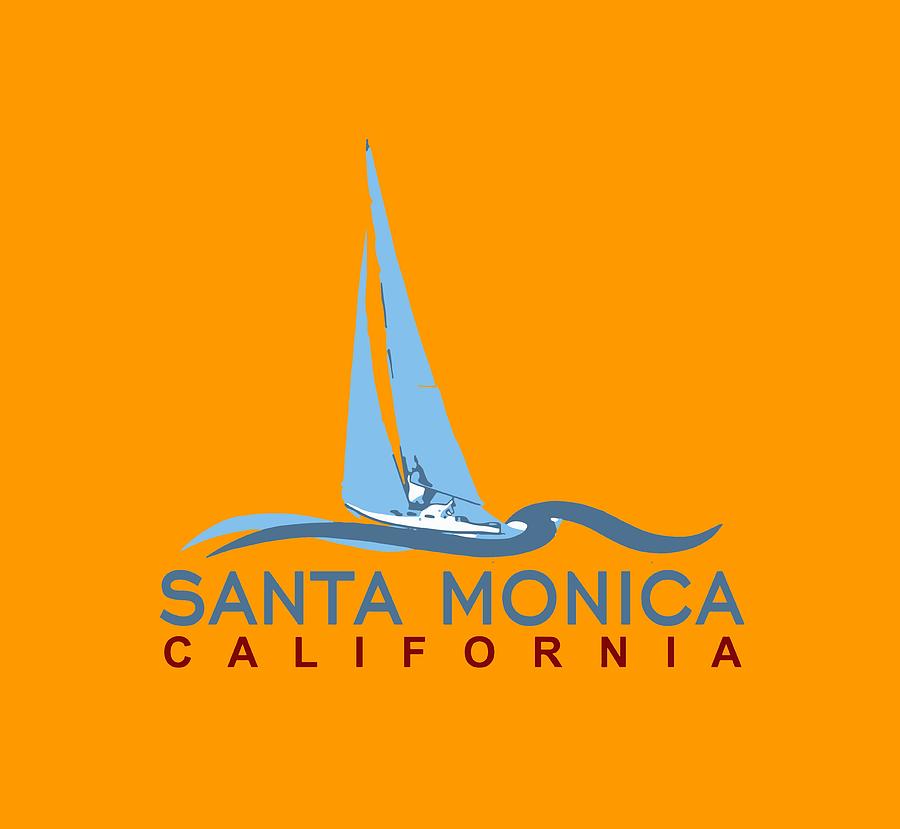 Santa Monica Digital Art - Santa Monica #16 by American Roadside