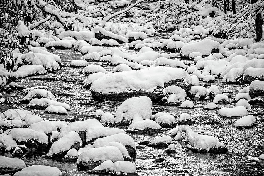Snow And Ice Covered Mountain Stream #16 Photograph by Alex Grichenko