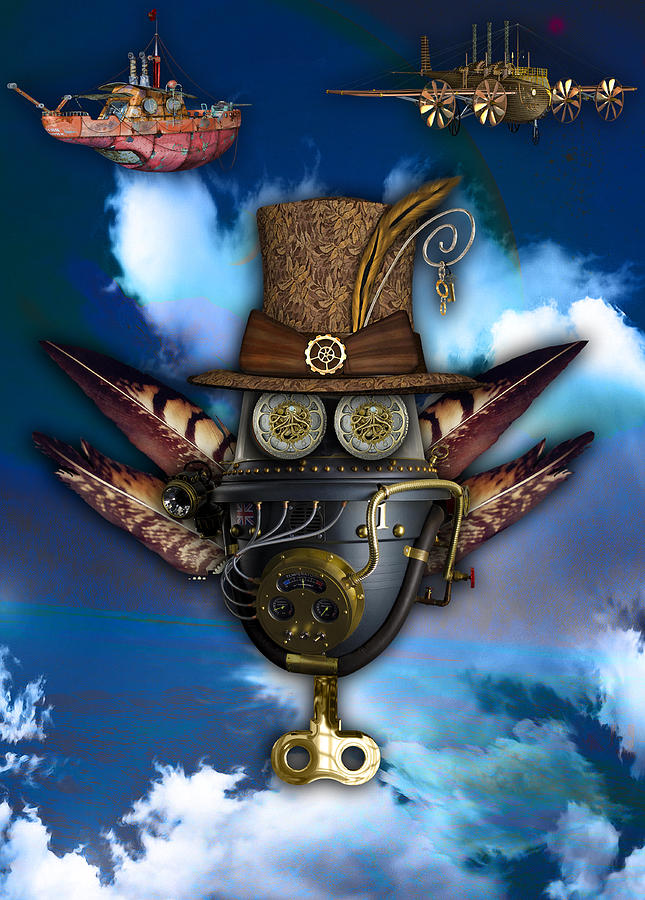 Steampunk Art #16 Mixed Media by Marvin Blaine