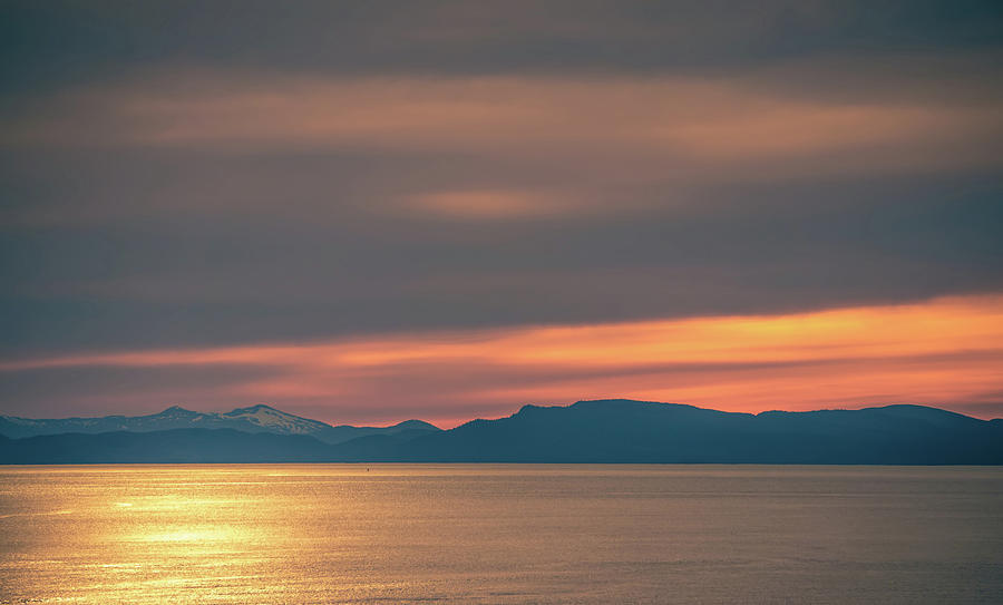 Sunset Over Alaska Fjords On A Cruise Trip Near Ketchikan #16 Photograph by Alex Grichenko