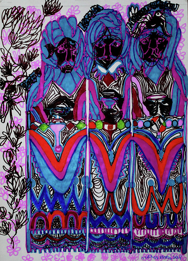 The Holy Trinity #16 Painting by Gloria Ssali
