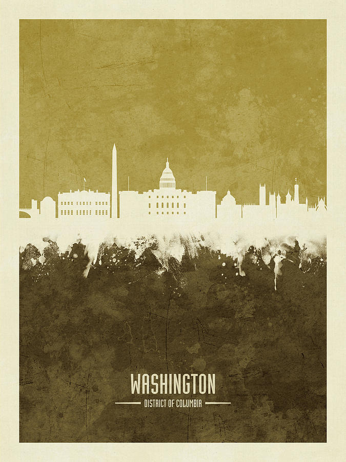Washington DC Skyline #16 Digital Art by Michael Tompsett
