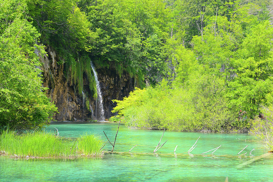 Waterfall in Plitvice National Park in Croatia #16 Photograph by Brandon Bourdages