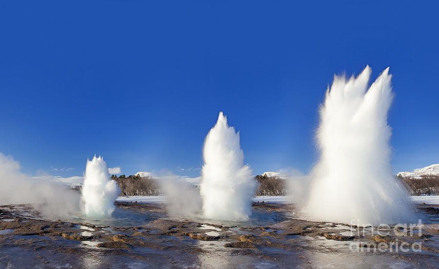 Strokkur, fountain geyser in Iceland Photograph by Arterra Picture Library