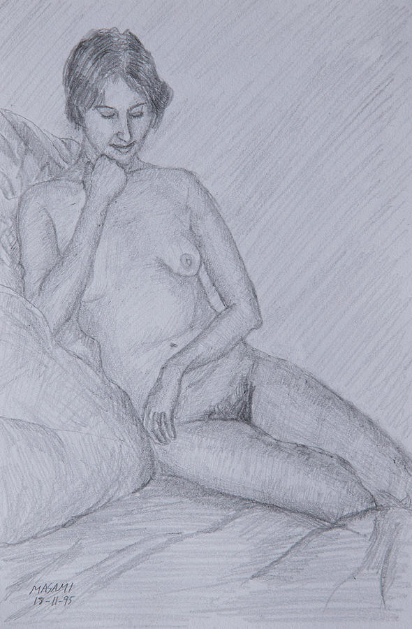 Nude Study #161 Drawing by Masami Iida