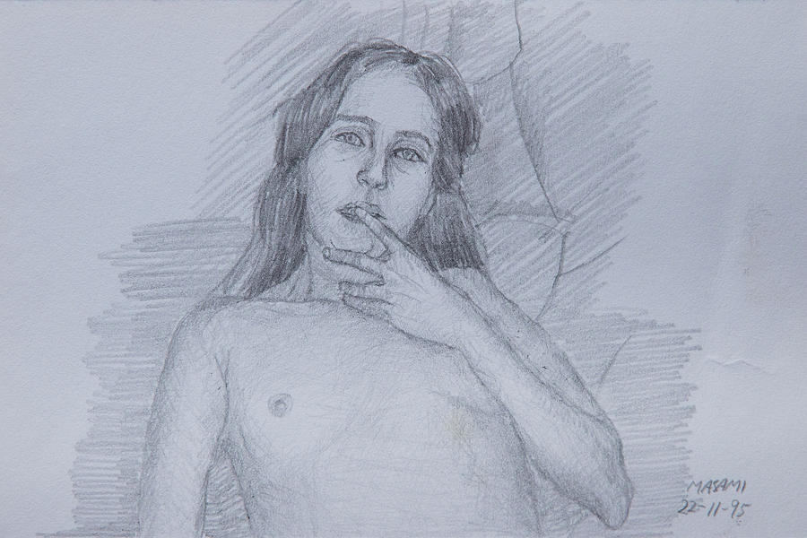 Nude Study #162 Drawing by Masami Iida