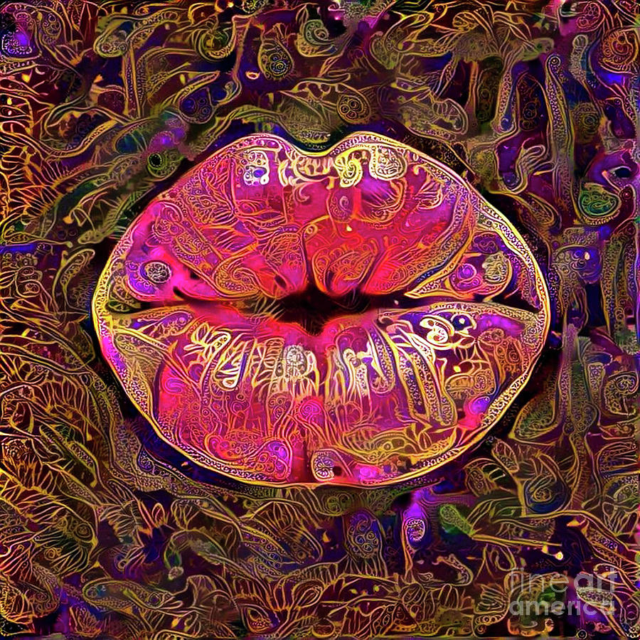 Kissing Lips #163 Digital Art by Amy Cicconi