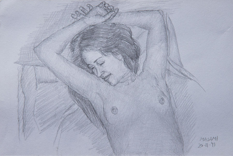 Nude Study #163 Drawing by Masami Iida