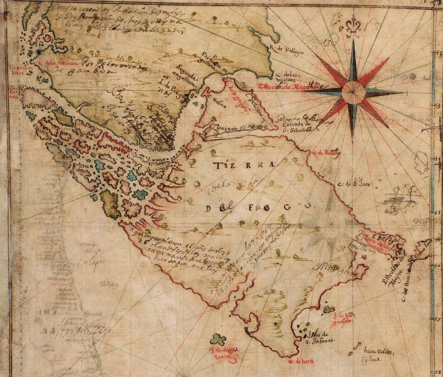 1630 Map Of Strait Of Magellan Photograph by Everett
