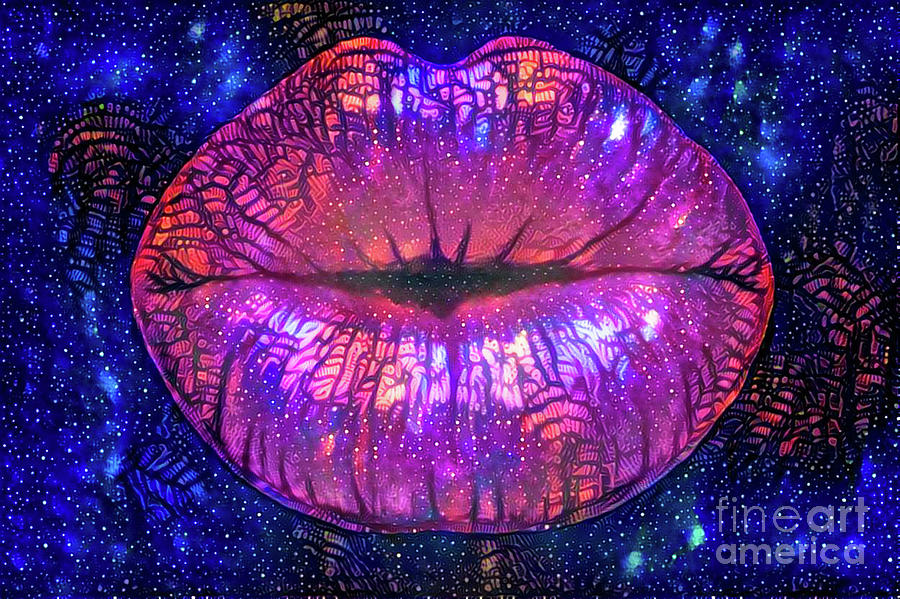 Beauty Digital Art - Kissing Lips #164 by Amy Cicconi