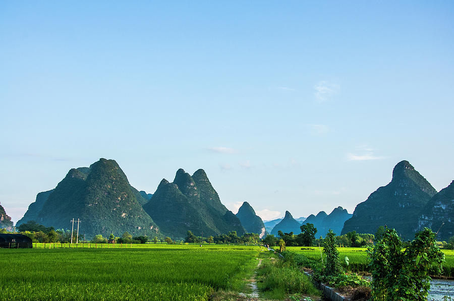 The beautiful karst rural scenery #164 Photograph by Carl Ning