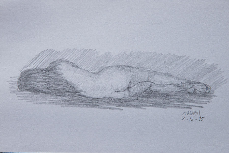 Nude Study #169 Drawing by Masami Iida
