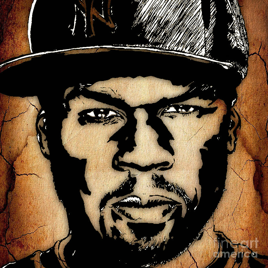 Cool Mixed Media - 50 Cent Collection #17 by Marvin Blaine