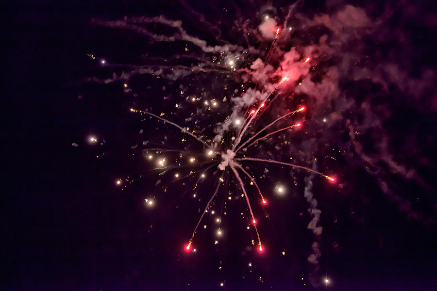 A shining colorful firework #17 Photograph by Gina Koch