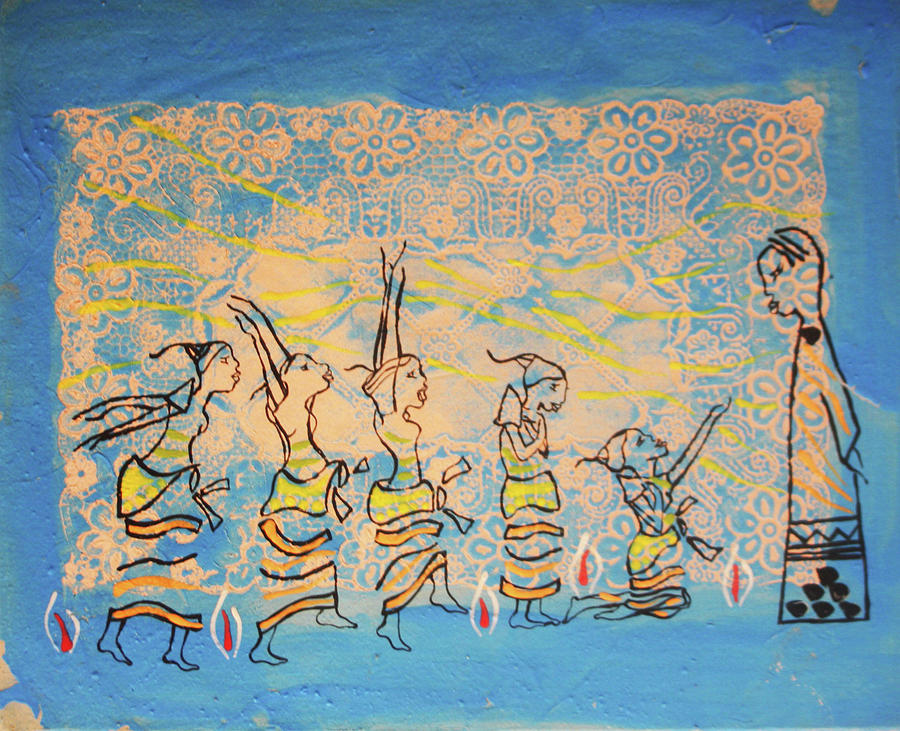 Five Wise Virgins #17 Painting by Gloria Ssali