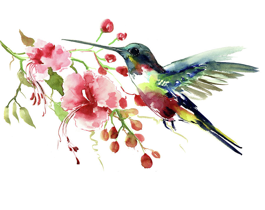 Hummingbird #17 Painting by Suren Nersisyan