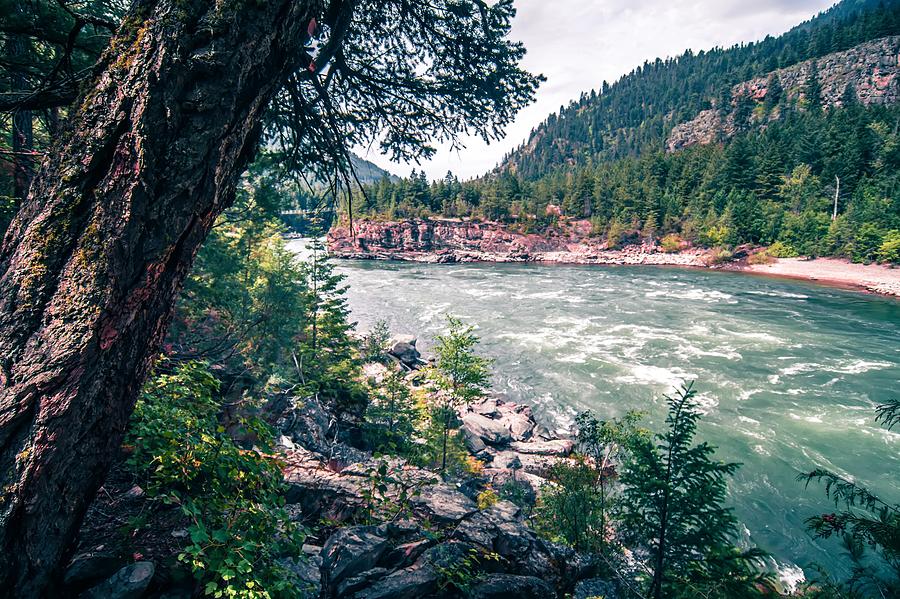 Kootenai River Water Falls In Montana Mountains #17 Photograph by Alex Grichenko