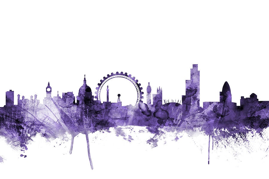 London England Skyline #17 Digital Art by Michael Tompsett