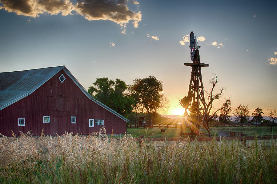17 Mile House Farm - sunset Photograph by Stephen Holst