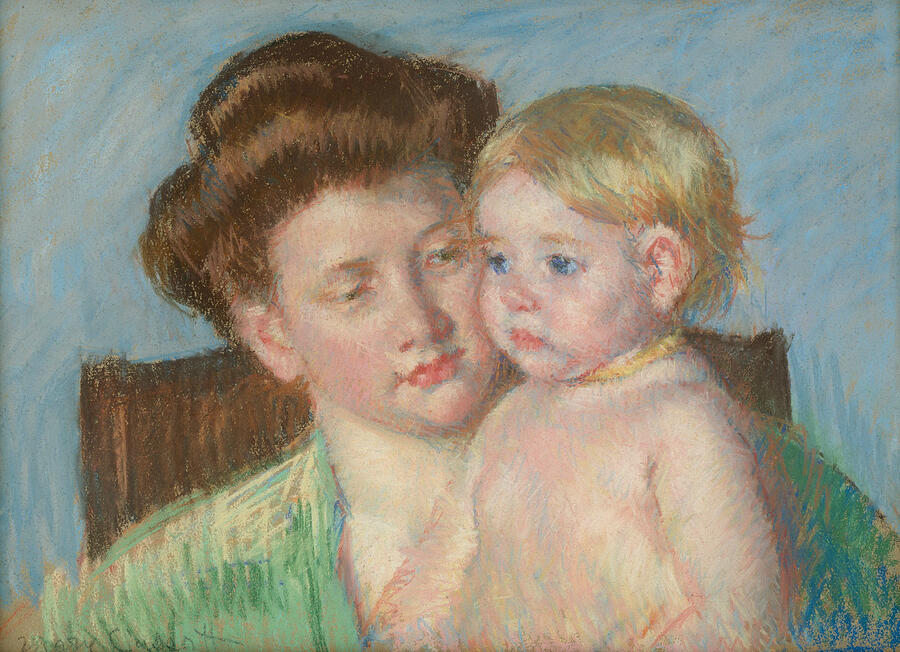 Mother and Child, from circa 1910 Pastel by Mary Cassatt
