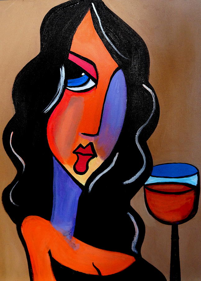 Happy New Year  Picasso Painting by Nora Shepley