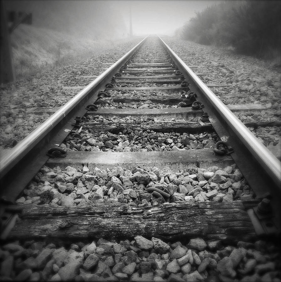 Transportation Photograph - Railway tracks #17 by Les Cunliffe