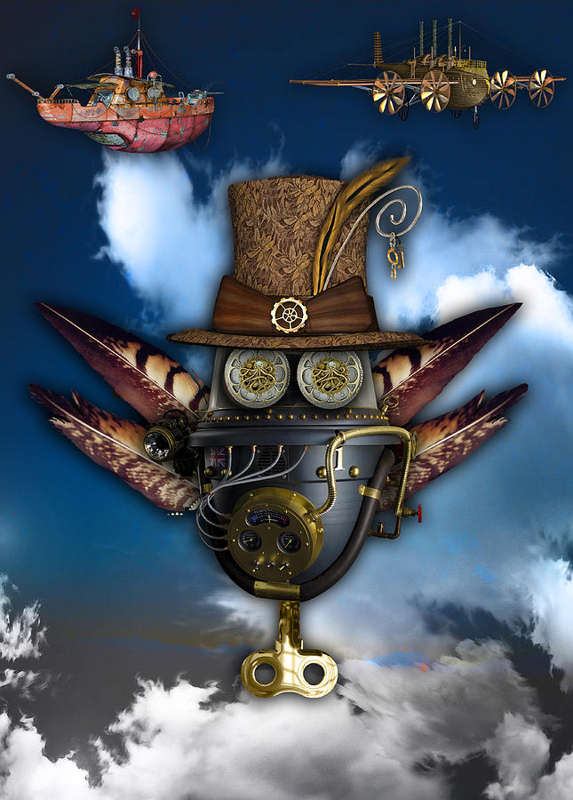 Steampunk Art #17 Mixed Media by Marvin Blaine
