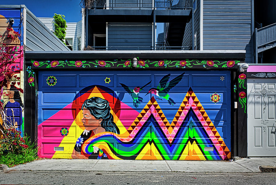 Alley Photograph - 1734- Mural by David Lange