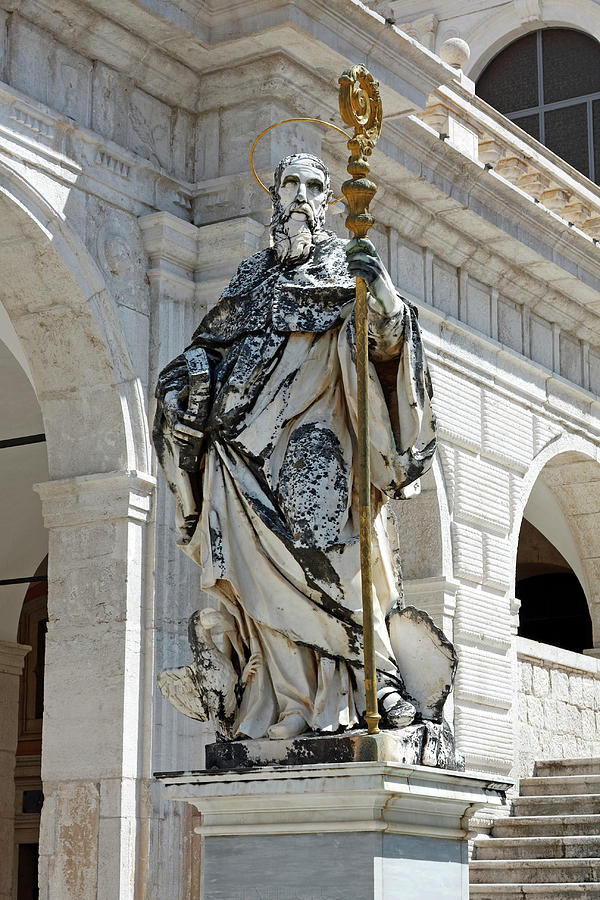 1736 St. Benedict Statue Photograph by Sally Weigand
