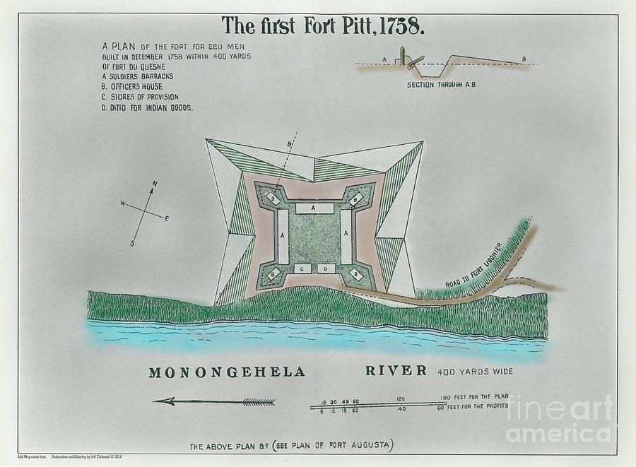 1758 Fort Pitt Print Drawing
