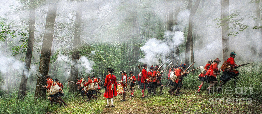 War Digital Art - 1763 Bushy Run British Counterattack by Randy Steele