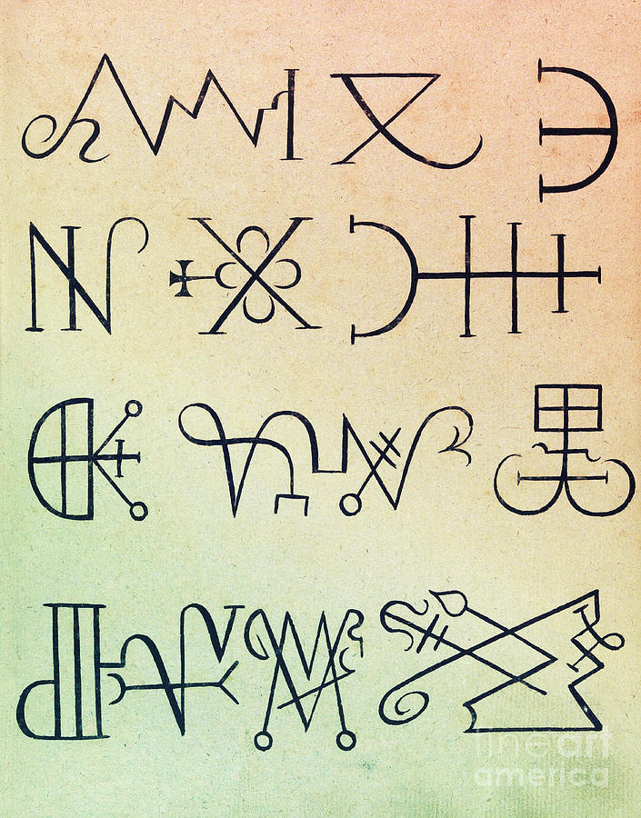 Cabbalistic Signs And Sigils, 18th Photograph by Science Source - Fine ...