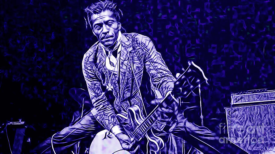 Chuck Berry Mixed Media - Chuck Berry Collection #18 by Marvin Blaine