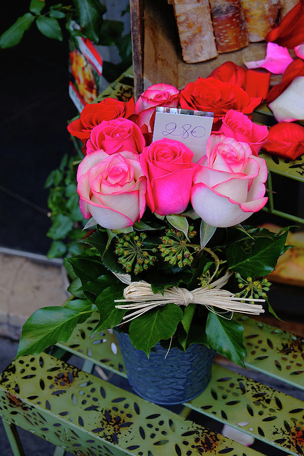 Flower Shop Display In Paris, France #18 Photograph by Rick Rosenshein