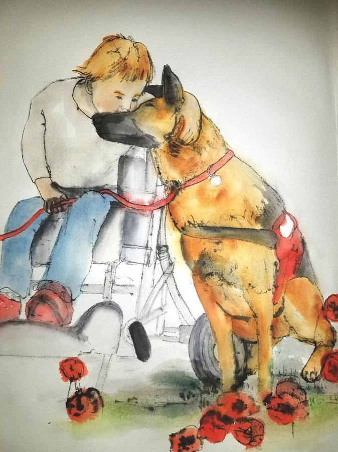 For Love Of A Dog Album #18 Painting by Debbi Saccomanno Chan
