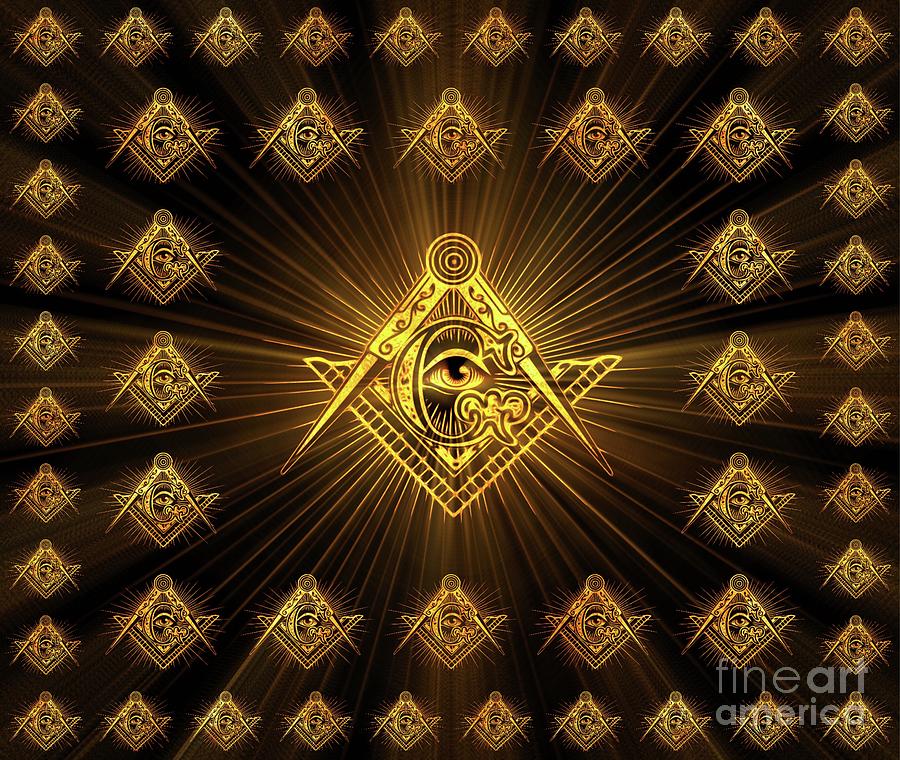 Magic Digital Art - Freemason Symbolism #18 by Esoterica Art Agency