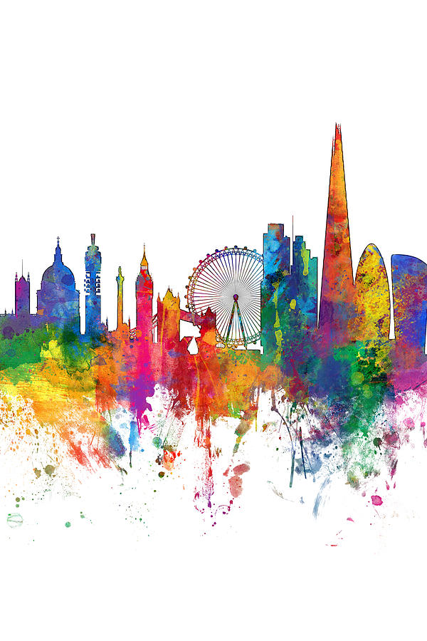 London England Skyline #18 Digital Art by Michael Tompsett