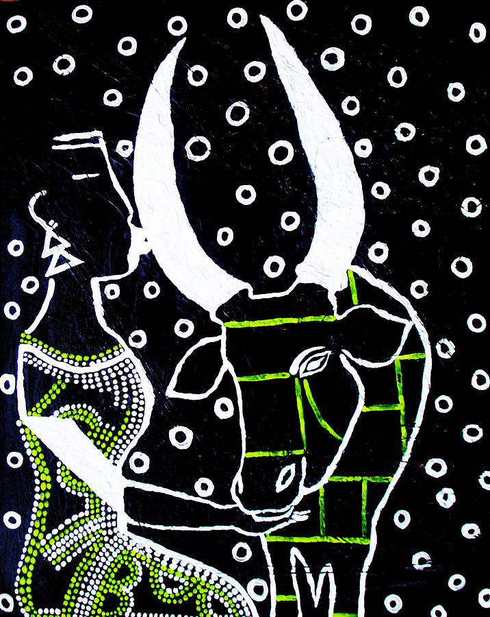Nuer Bride South Sudan #18 Painting by Gloria Ssali