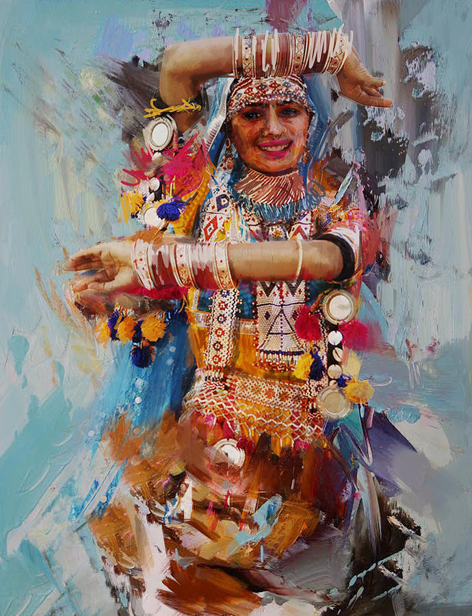 18 Pakistan Folk Painting by Maryam Mughal