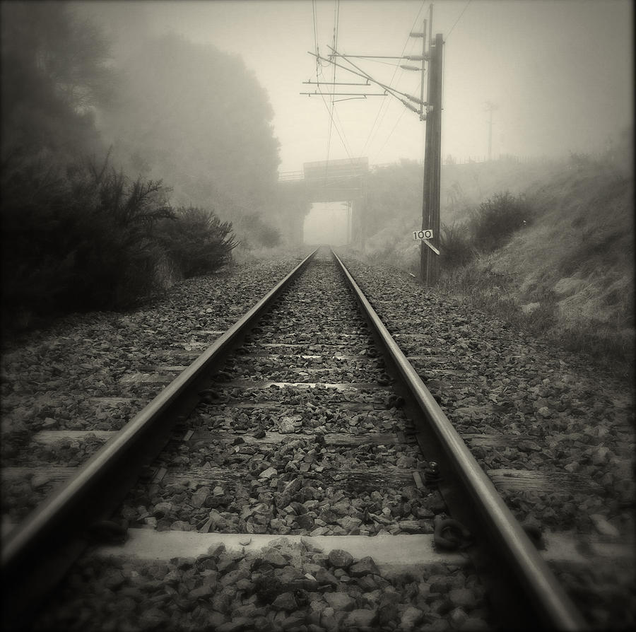 Transportation Photograph - Railway tracks #18 by Les Cunliffe
