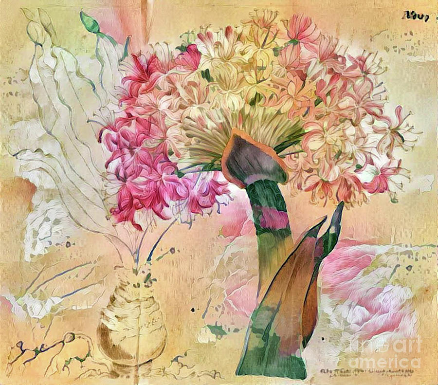 Shabby Chic Botanical Flowers #18 Digital Art by Amy Cicconi