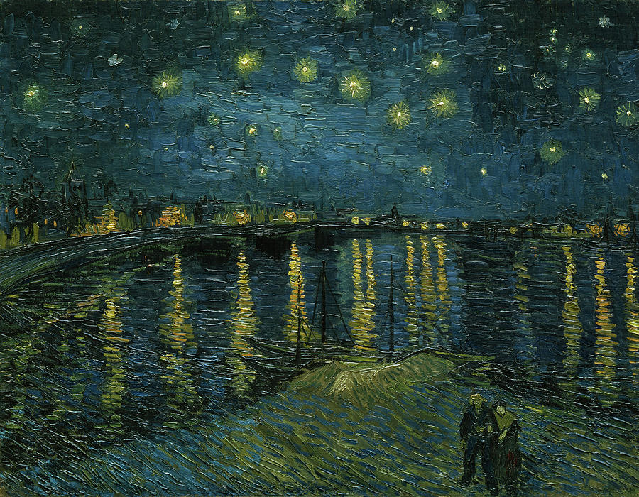 Starry Night Over the Rhone Painting by Vincent Van Gogh