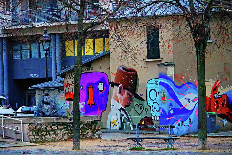 Street Art In The La Villette Area Of Paris, France #18 Photograph by Rick Rosenshein