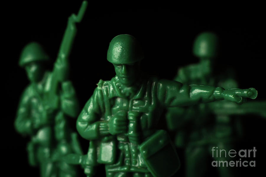 Green Photograph - Toy Soldiers War by Ezume Images Green Photograph - Toy Soldiers War by Ezume Images