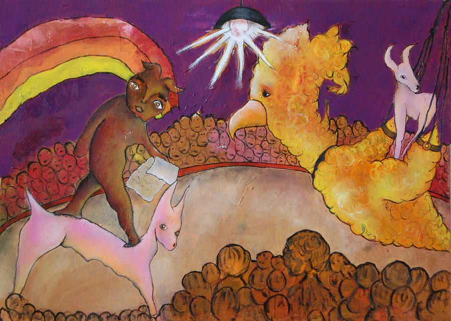 Circus Painting - Untitled 18 by Abigail Lee Goldberger Circus Painting - Untitled 18 by Abigail Lee Goldberger